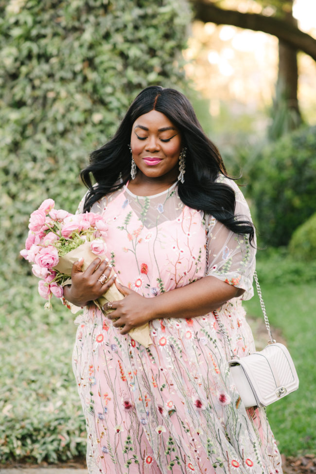 Musings of a Curvy Lady, Plus Size Fashion, Fashion Blogger, Maxi Dress, Spring Fashion, Ranaculus, ASOS Curve Salon, Pink, OOTD, Women's Fashion