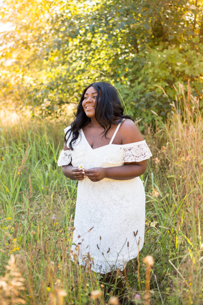 Musings of a Curvy Lady, OOTD, Plus Size Fashion, Fashion, Fashion Blogger, White Lace Dress, Fame & Partners, #FameBabe, Dress With Ruffles, Washington State, Tacoma, Seattle, Wildflowers, Flower Field, Flower Farm, NYFW, Summer Fashion, Fashion Editorial, Fashion, Women's Fashion