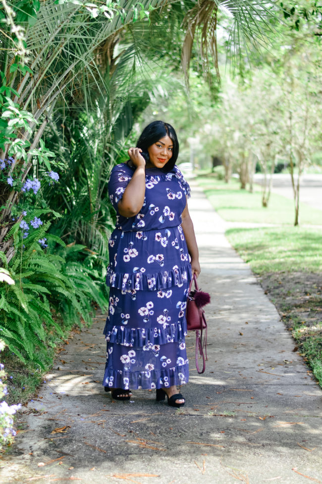 Musings of a Curvy Lady, Plus Size Fashion, Fashion Blogger, Women's Fashion, Fall Outfit Ideas, Simply Be, Who What Wear, Mesh Maxi Dress, Floral Print Maxi, Fall Maxi, Oxblood Handbag, Rebecca Minkoff, Fall Fashion