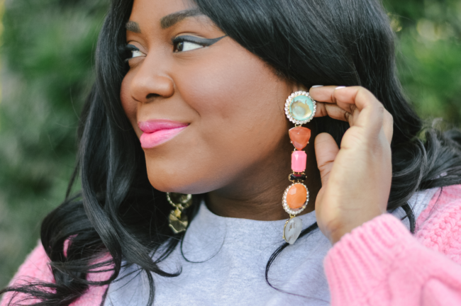 Musings of a Curvy Lady, Plus Size Fashion, Fashion Blogger, Millennial Pink, Winter Fashion, Casual Fashion, Casual Style, OOTD, Women's Fashion, Pink Cardigan, River Island