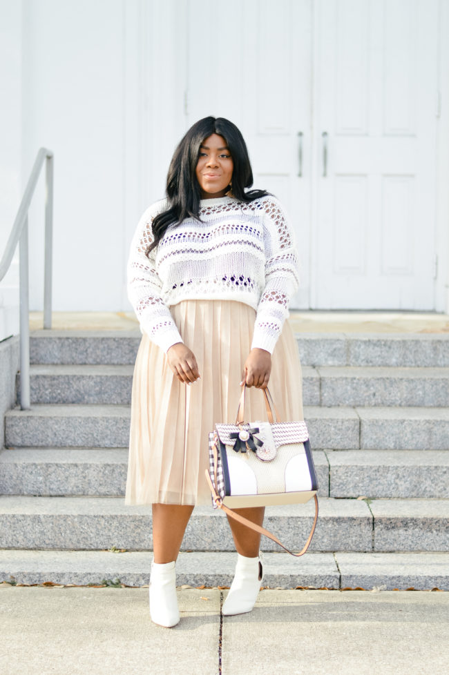 Musings of a Curvy Lady, Plus Size Fashion, Fashion Blogger, River Island, Winter Fashion, Winter White, Spring Fashion