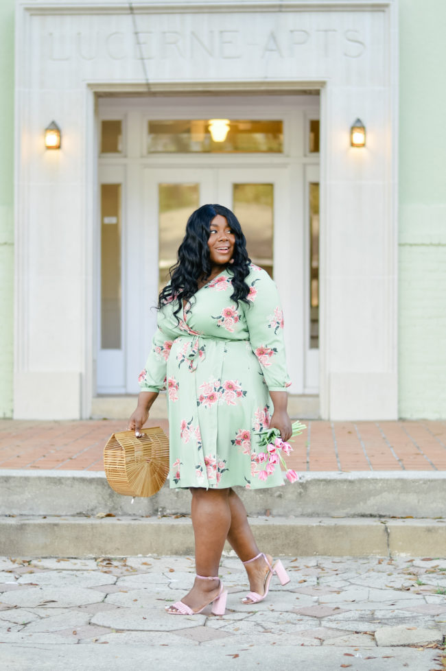 Musings of a Curvy Lady, Plus Size Fashion, Fashion Blogger, Loft Plus, Loft, Spring Fashion, Wrap Dress