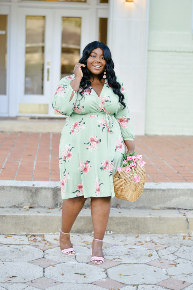 Musings of a Curvy Lady, Plus Size Fashion, Fashion Blogger, Loft Plus, Loft, Spring Fashion, Wrap Dress