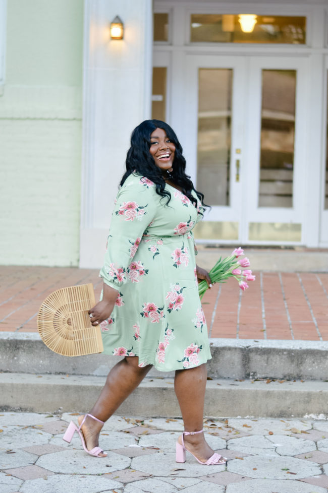 Musings of a Curvy Lady, Plus Size Fashion, Fashion Blogger, Loft Plus, Loft, Spring Fashion, Wrap Dress