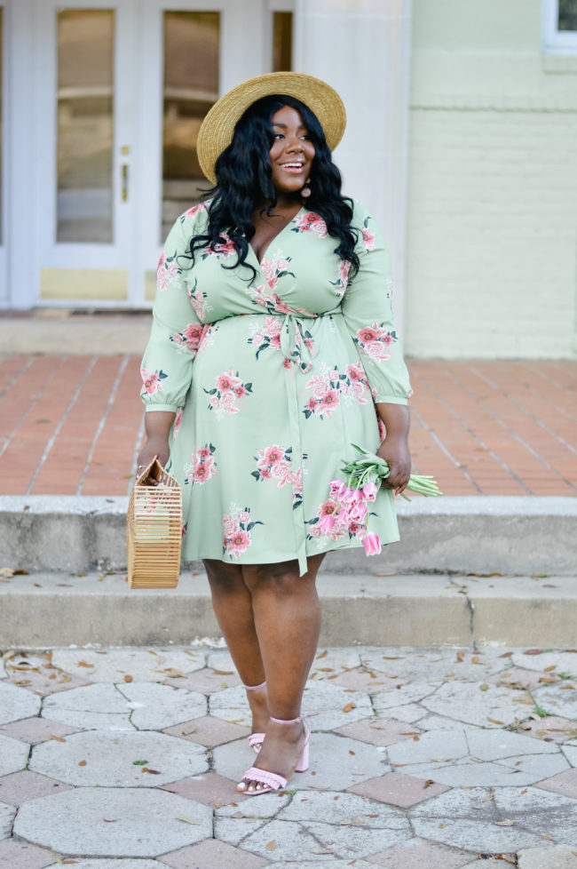 Musings of a Curvy Lady, Plus Size Fashion, Fashion Blogger, Loft Plus, Loft, Spring Fashion, Wrap Dress