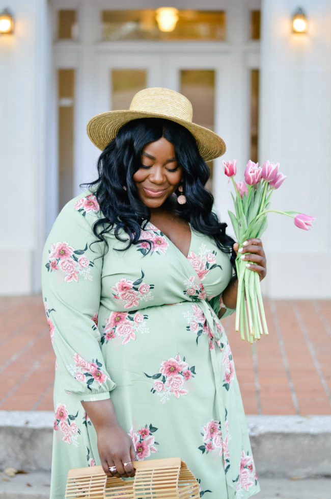 Musings of a Curvy Lady, Plus Size Fashion, Fashion Blogger, Loft Plus, Loft, Spring Fashion, Wrap Dress