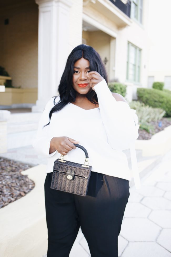 Musings of a Curvy Lady, Plus Size Fashion, Fashion Blogger, Macy's, NY Collection, Spring Fashion, Zara, Steve Madden, Black and White Outfit