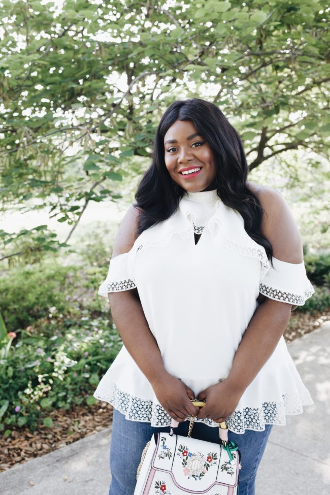 Musings of a Curvy Lady, Plus Size Fashion, Fashion Blogger, River Island, Spring Outfit Ideas, Women's Fashion, Spring Fashion, Off the Shoulder Top