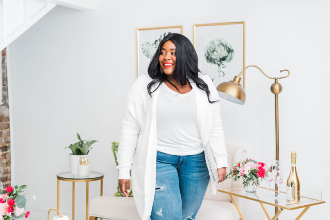 Find Your Perfect Fit, Confidence, Safe Space, Musings of a Curvy Lady, Plus Size Fashion, Fashion Blogger, EXPRESS, EXPRESS Jeans, Plus Size Jeans, Fall Fashion, Home Office