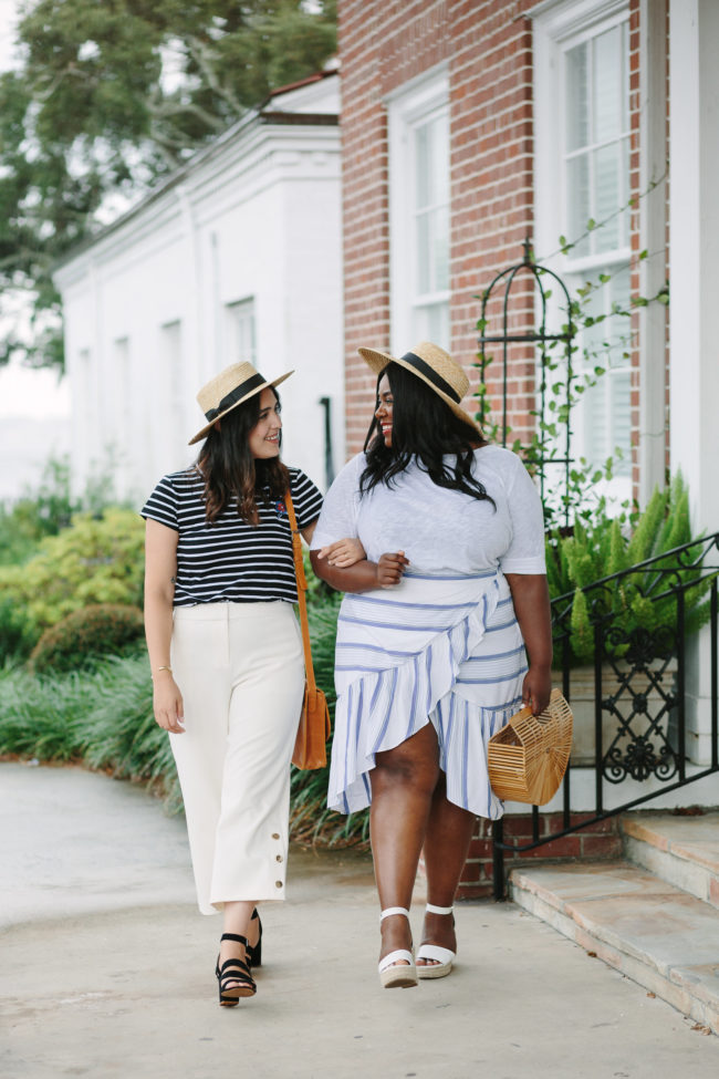 Sisters, LOFT, Fashion, Plus Size Fashion, French Girl Inspired, Nautical Inspired Fashion, Boater Hat