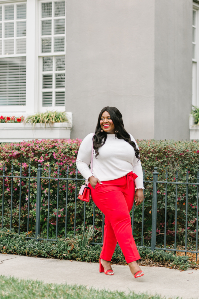 Zara, Steve Madden Sandals, Musings of a Curvy Lady, Plus Size Fashion, Fashion Blogger, Plus Size Blogger, Loft, Office Outfit Ideas, Women's Fashion, Pink and Red Outfit, Valentine's Day, Plus Size Office Outfits, Florida Blogger, Southern Belle