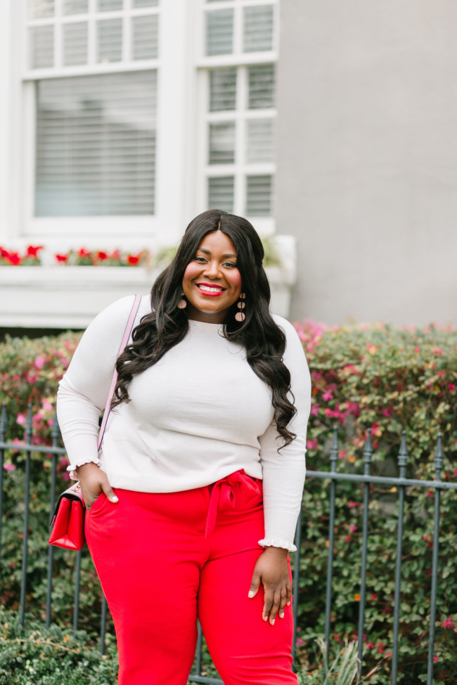 Zara, Steve Madden Sandals, Musings of a Curvy Lady, Plus Size Fashion, Fashion Blogger, Plus Size Blogger, Loft, Office Outfit Ideas, Women's Fashion, Pink and Red Outfit, Valentine's Day, Plus Size Office Outfits, Florida Blogger, Southern Belle