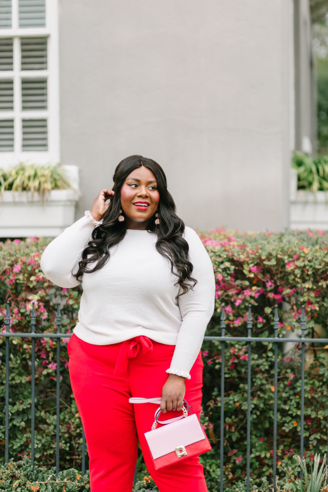 Zara, Steve Madden Sandals, Musings of a Curvy Lady, Plus Size Fashion, Fashion Blogger, Plus Size Blogger, Loft, Office Outfit Ideas, Women's Fashion, Pink and Red Outfit, Valentine's Day, Plus Size Office Outfits, Florida Blogger, Southern Belle