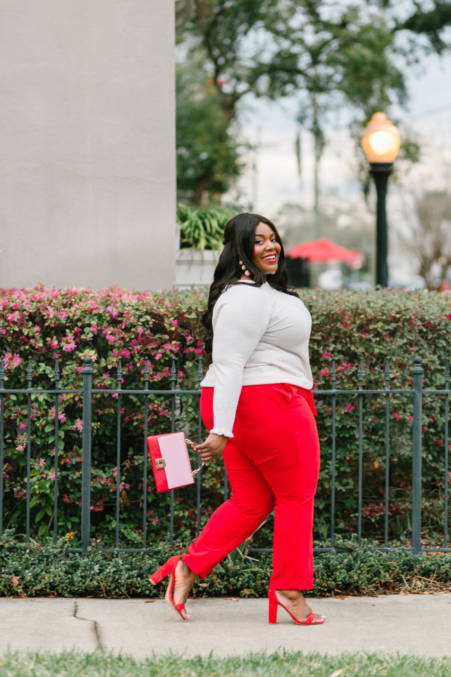 Zara, Steve Madden Sandals, Musings of a Curvy Lady, Plus Size Fashion, Fashion Blogger, Plus Size Blogger, Loft, Office Outfit Ideas, Women's Fashion, Pink and Red Outfit, Valentine's Day, Plus Size Office Outfits, Florida Blogger, Southern Belle