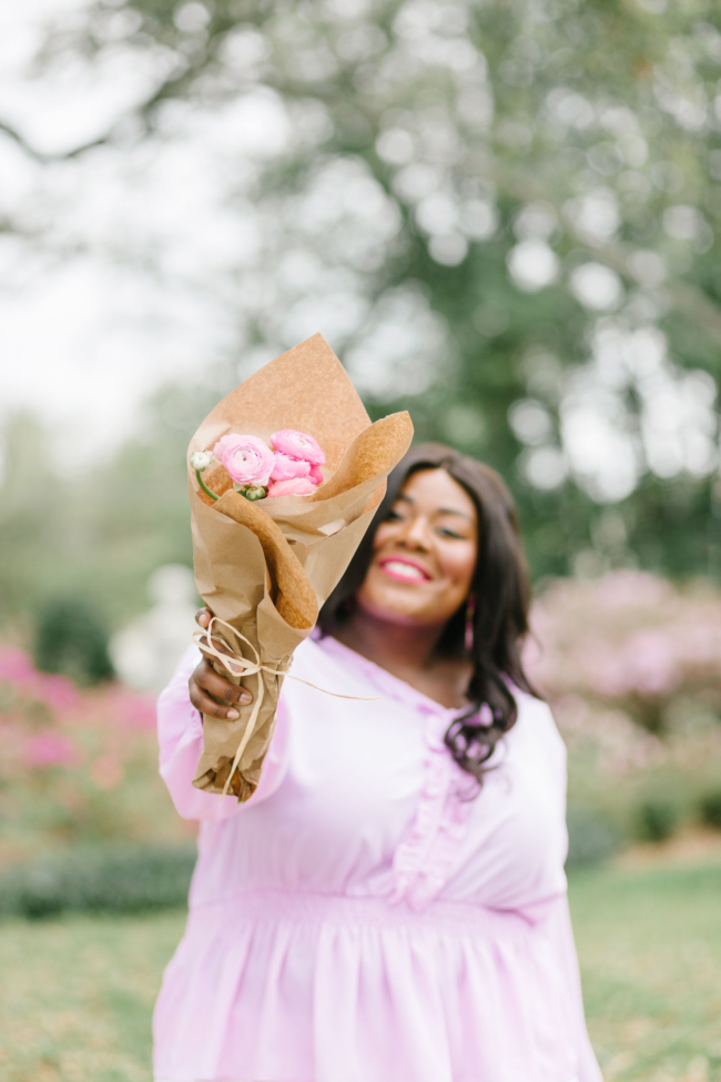 Musings of a Curvy Lady, Gibson International Women's Day Collection, International Women's Day, #BalaneForBetter, Nordstrom, Seattle, Washington State, Jacksonville, Florida, Florida Blogger, First Day of Spring, Spring Fashion, Plus Size Fashion, Women's Fashion, Spring Outfit Ideas for Women, White Jeans, The Roselyn Ruffle Details Smock Waist Blouse