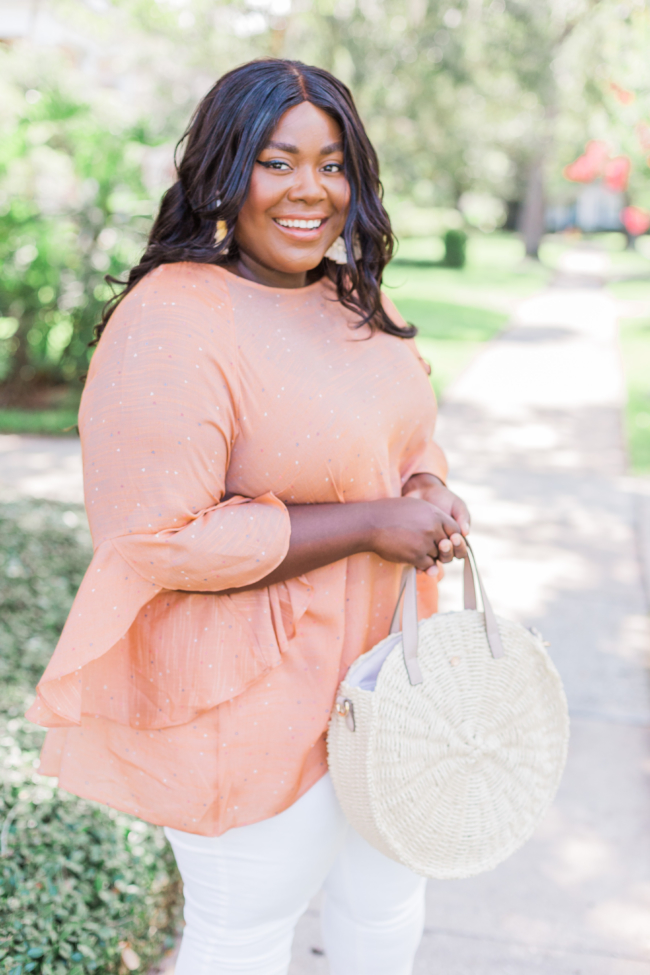 Musings of a Curvy Lady, Plus Size Fashion, LC Lauren Conrad, White Jeans, ShoeDazzle, Kohl's, Summer Fashion, Women's Fashion