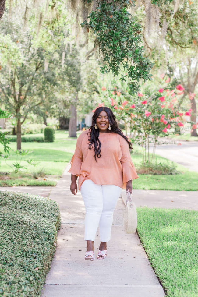 Musings of a Curvy Lady, Plus Size Fashion, LC Lauren Conrad, White Jeans, ShoeDazzle, Kohl's, Summer Fashion, Women's Fashion