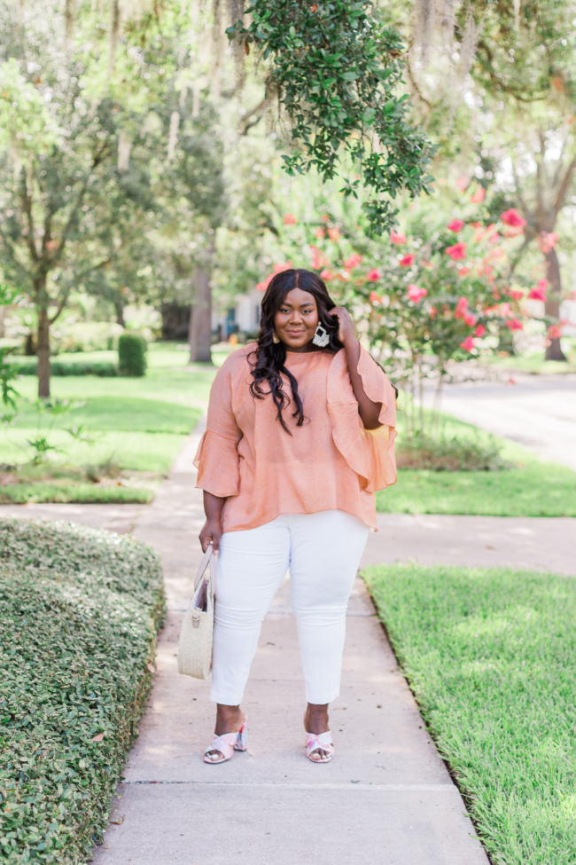 Musings of a Curvy Lady, Plus Size Fashion, LC Lauren Conrad, White Jeans, ShoeDazzle, Kohl's, Summer Fashion, Women's Fashion