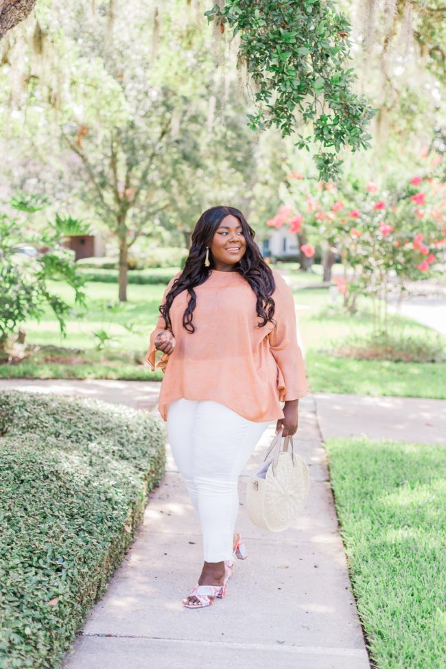 Musings of a Curvy Lady, Plus Size Fashion, LC Lauren Conrad, White Jeans, ShoeDazzle, Kohl's, Summer Fashion, Women's Fashion