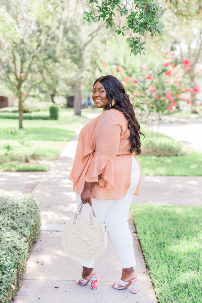 Musings of a Curvy Lady, Plus Size Fashion, LC Lauren Conrad, White Jeans, ShoeDazzle, Kohl's, Summer Fashion, Women's Fashion