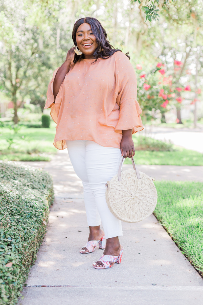 Musings of a Curvy Lady, Plus Size Fashion, LC Lauren Conrad, White Jeans, ShoeDazzle, Kohl's, Summer Fashion, Women's Fashion