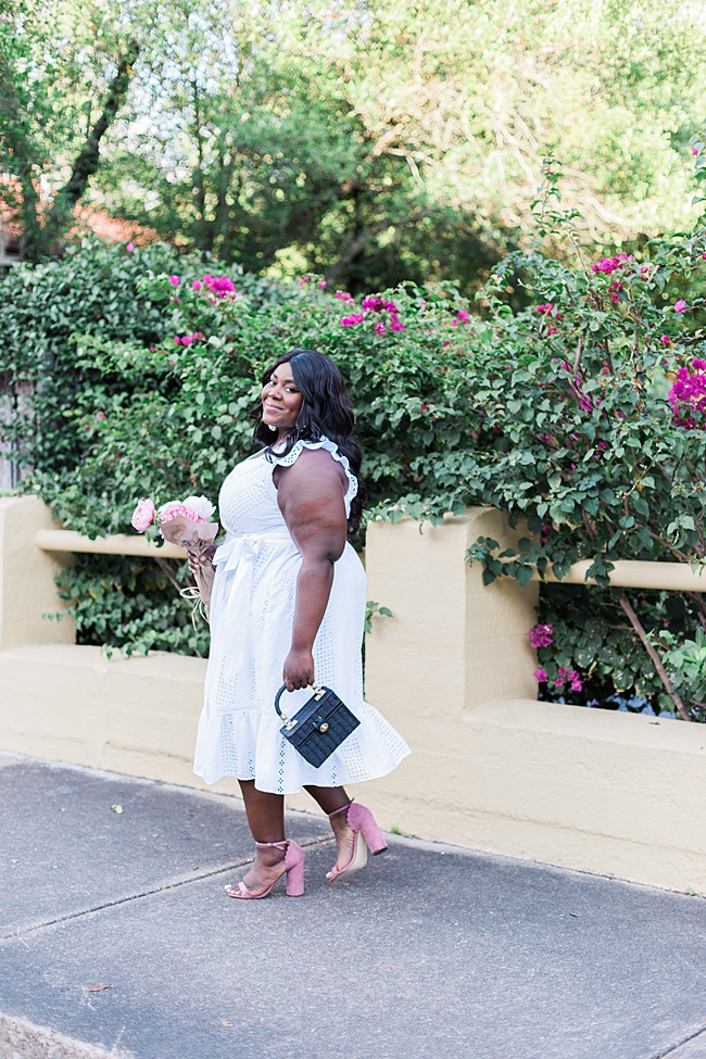 Plus Size Fashion, J.Crew, J.Crew Plus Size, White Eyelet Dress, Little White Dress, Plus Size Summer Outfit, Plus Size Model, New York Blogger, Miami Blogger