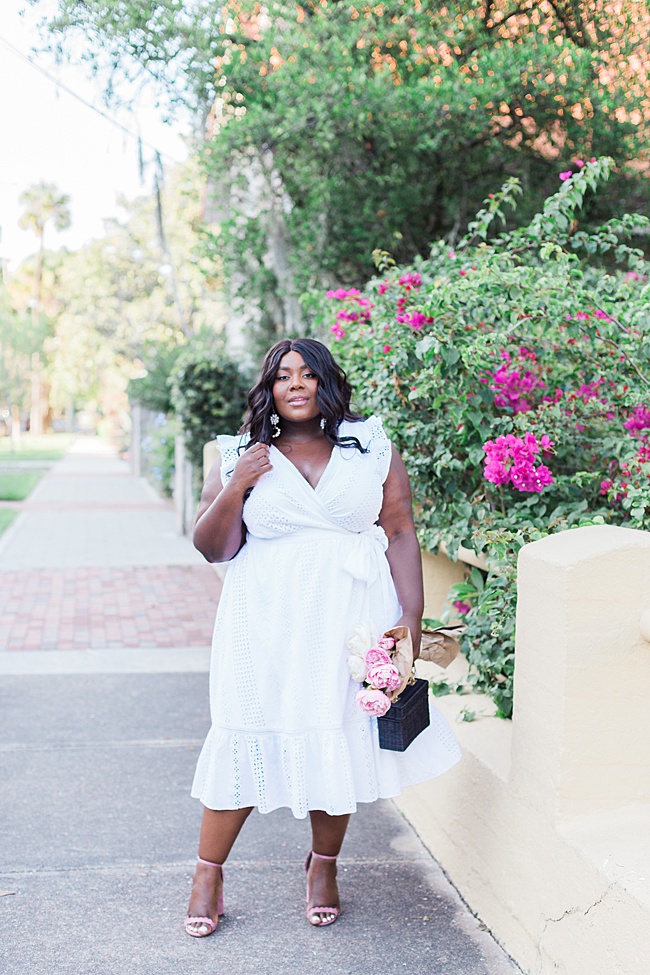 Plus Size Fashion, J.Crew, J.Crew Plus Size, White Eyelet Dress, Little White Dress, Plus Size Summer Outfit, Plus Size Model, New York Blogger, Miami Blogger