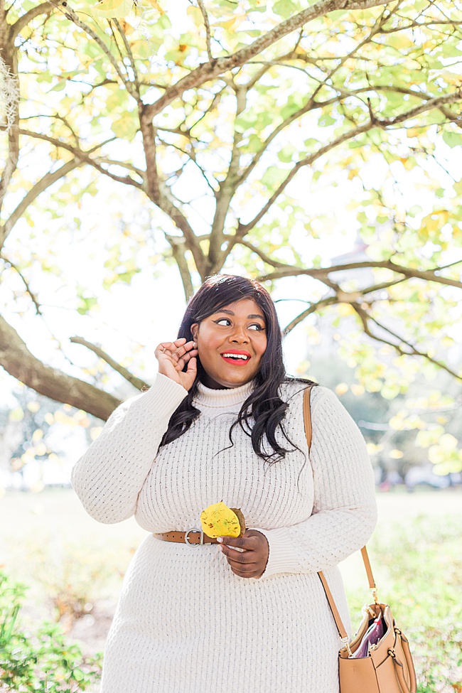 Eloquii Honeycomb Sweater Dress, Plus Size Fashion, Musings of a Curvy Lady, Eloquii Boots, Tory Burch, Fall Fashion