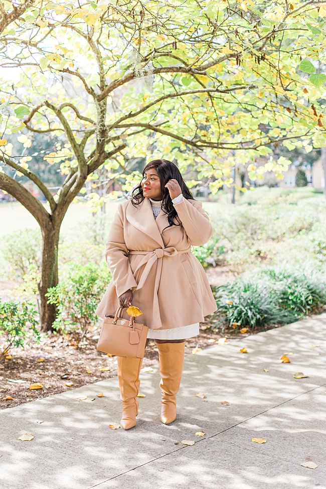 Eloquii Honeycomb Sweater Dress, Plus Size Fashion, Musings of a Curvy Lady, Eloquii Boots, Tory Burch, Fall Fashion