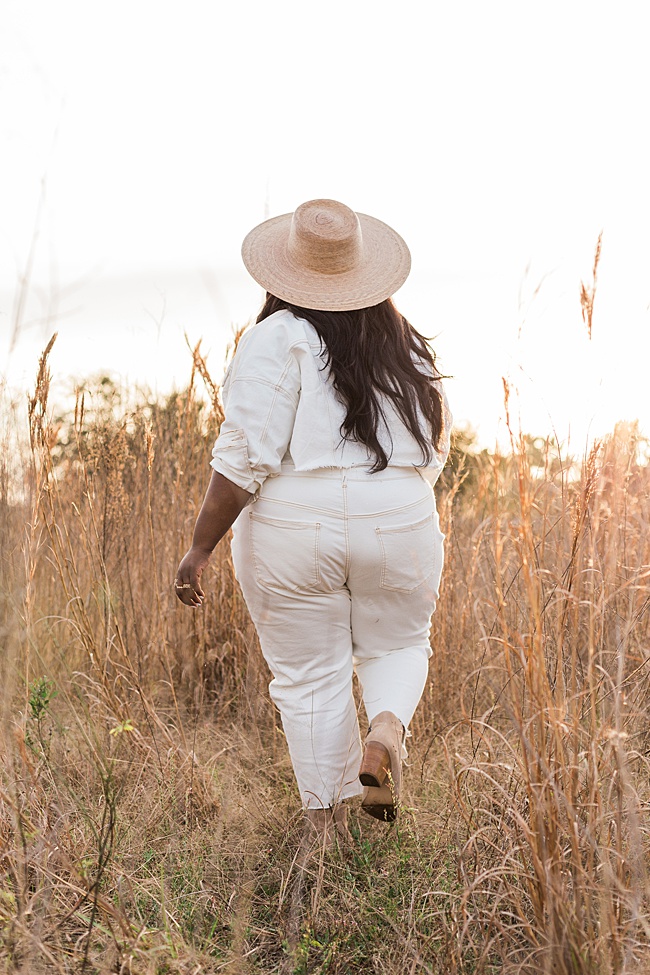 Coachella, Coronavirus, Eloquii, Plus Size Fashion, Cropped Denim Jacket, Plus Size Mom Jeans, Lack of Color Palma Hat, Monochromatic Outfit, Women's Fashion