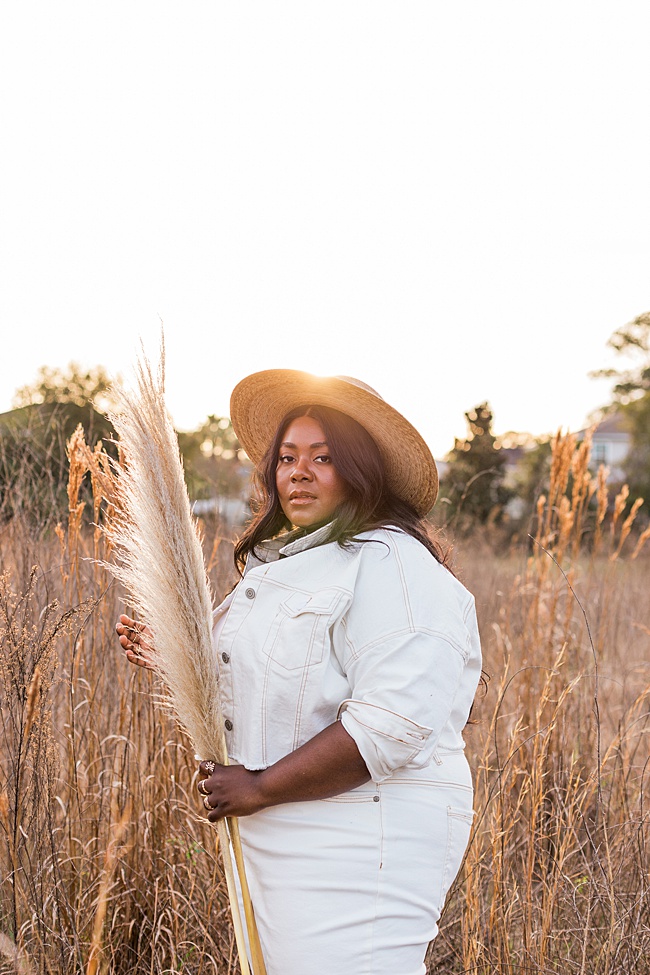 Coachella, Coronavirus, Eloquii, Plus Size Fashion, Cropped Denim Jacket, Plus Size Mom Jeans, Lack of Color Palma Hat, Monochromatic Outfit, Women's Fashion