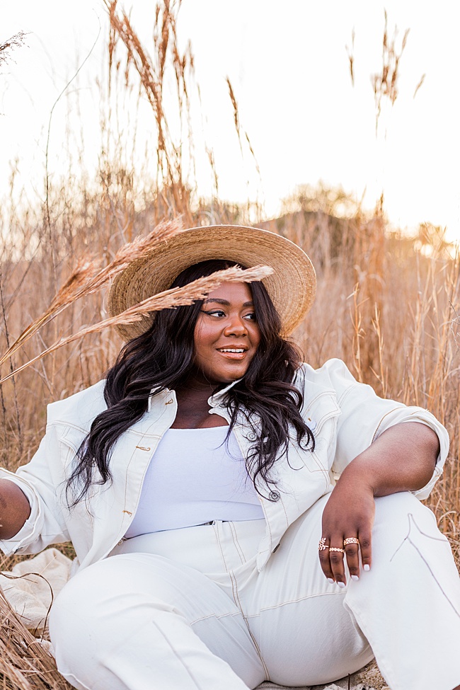 Coachella, Coronavirus, Eloquii, Plus Size Fashion, Cropped Denim Jacket, Plus Size Mom Jeans, Lack of Color Palma Hat, Monochromatic Outfit, Women's Fashion