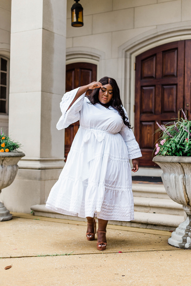 Target, Lisa Marie Fernandez, Ric Rac Dress, Plus Size Summer Style, Plus Size Fashion, White Dress for Summer, Summer Fashion, White Maxi Dress, Musings of a Curvy Lady, Thamarr, Women's Fashion