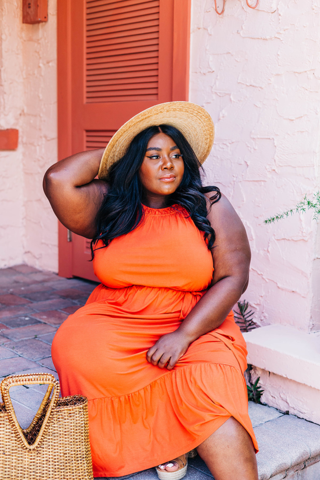 Loft, Halter Dress, Plus Size Fashion, Plus Size Maxi, Palma Wide Brim Boater, Espadrille Wedges, Summer Style, Vacation Style, Plus Size Summer Fashion,