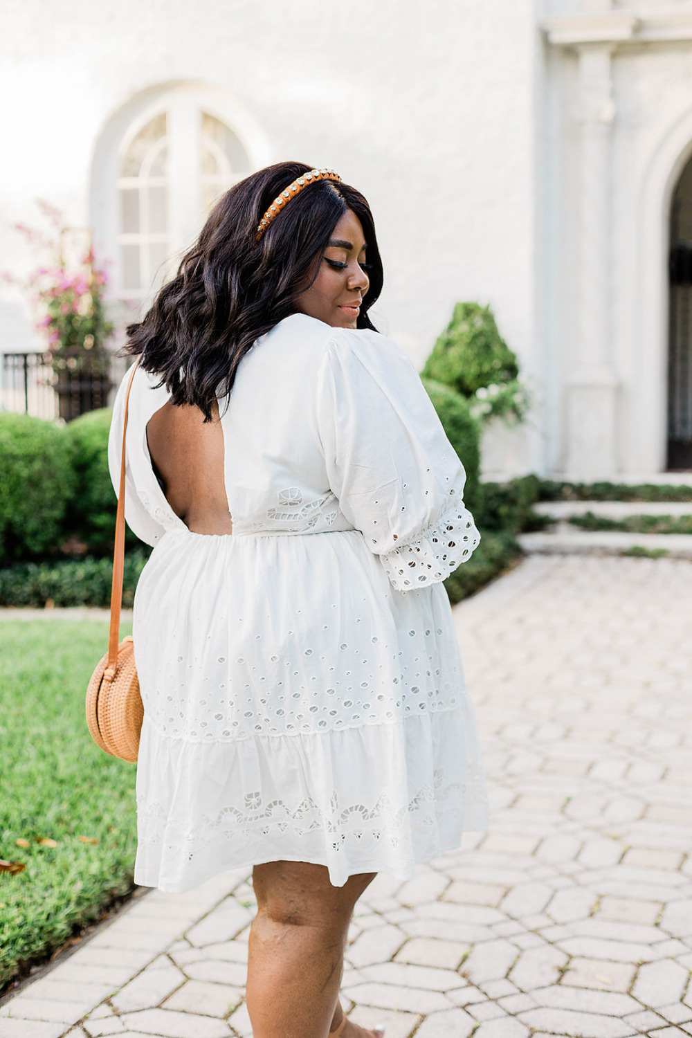 Anthropologie, Adrian Eyelet Mini Dress, White Eyelet Dress, Plus Size Spring Dresses, Black Plus Size Model