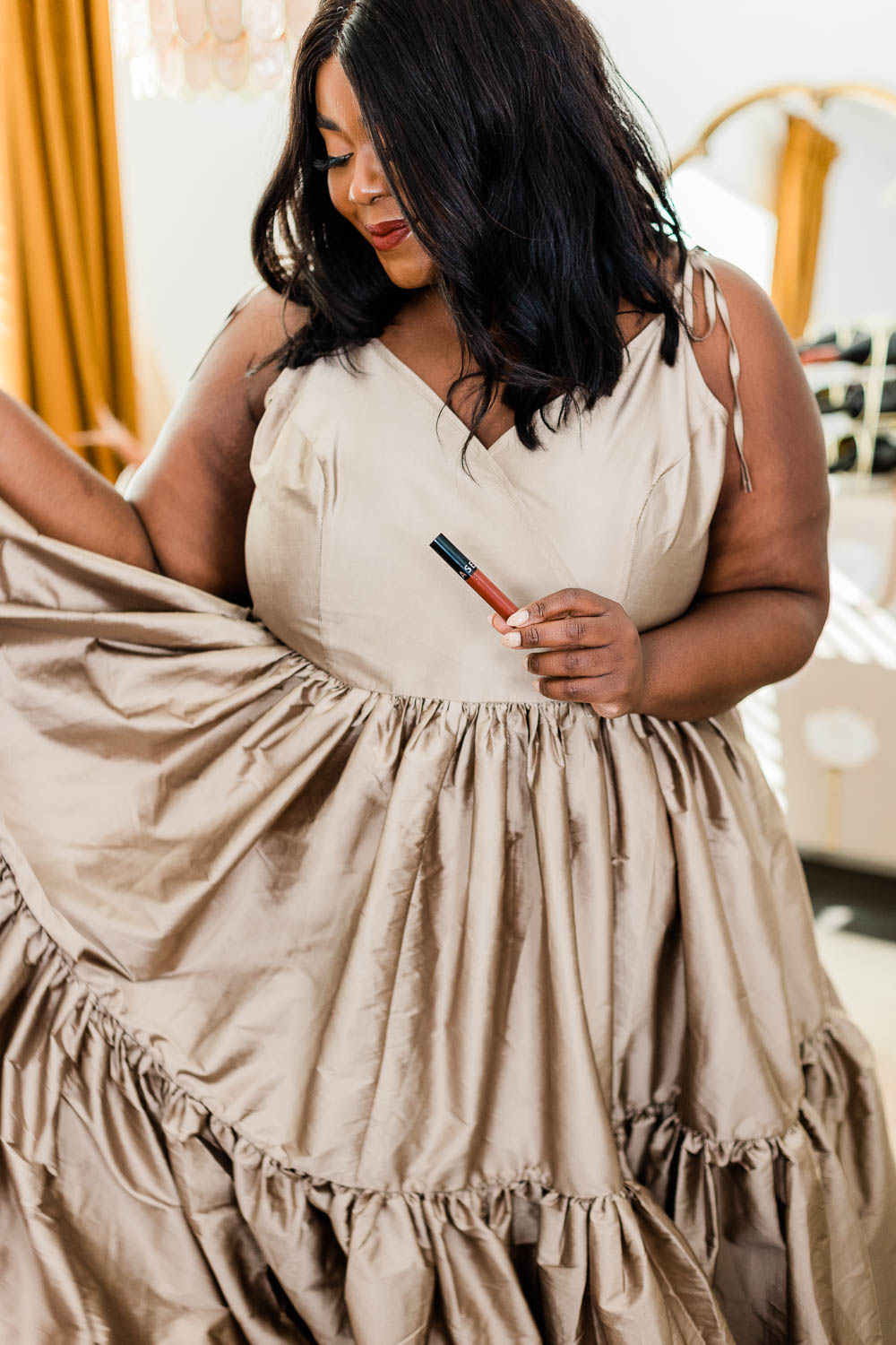 Plus Size Gown, JCPenney, Musings of a Curvy Lady, Sephora Collection