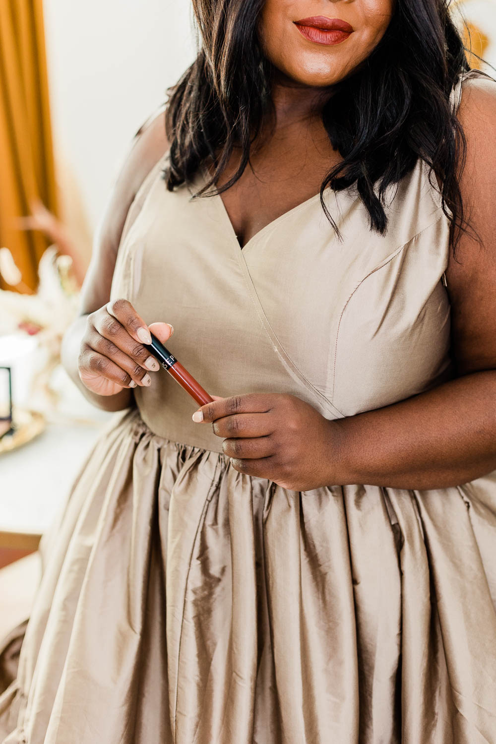 Plus Size Gown, JCPenney, Musings of a Curvy Lady, Sephora Collection